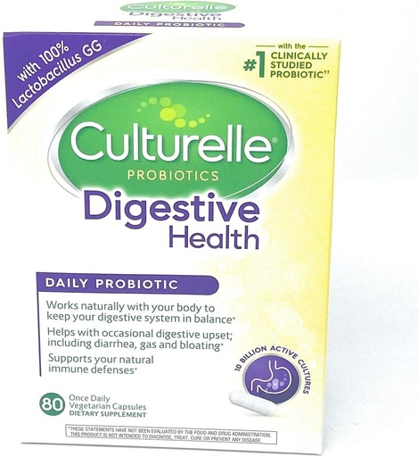 [BRSWGHYFOIIGYHQ2] Culturelle Digestive Health Probiotic, 80 Capsules
