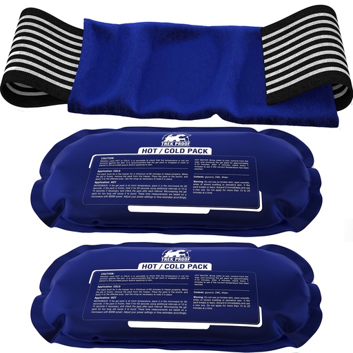 [BRSWKGYCCB4RKF3G] Ice Packs for Injuries Reusable (3-Piece Set) – Hot and Cold Ice Pack Therapy Gel Wrap Support – Supports Recovery, Joint and Muscle Pain – Knees, Back & More (3 Piece Set - Classic)
