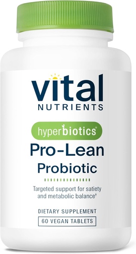 [BRSROCT7C4JRGAAV] Vital Nutrients Hyperbiotics Pro-Lean Probiotic for Metabolic Balance | Reduces Carb Digestion | Shelf-Stable | Vegan, Dairy, Gluten Free | 60 Count
