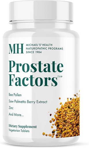 [BRSWIYTQCAFAKH3Y] Michael's Health Naturopathic Programs Prostate Factors - 60 Vegetarian Tablets - Nutrients for The Prostate - Kosher - 30 Servings