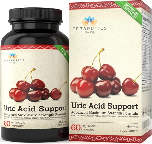 [BRSWGZI7CV7GOE3K] Uric Acid Support Formula | Advanced Uric Acid Cleanse & Kidney Support Supplement - Inklusive Tart Cherry Konzentrat, Celery Seed Extract + 12 Mehr High Potency Zutaten, 60 Veggie Kapseln
