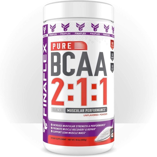 [BRSWYZTYB4CQ2F3U] FINAFLEX Pure BCAA 2:1:1, Desarrollado - 14.1 oz - promueve la fuerza, la recuperación y el rendimiento - con 2:1 Relación de Leucine, Isoleucine &amp; Valine + Vitamina C - 80 Servimientos