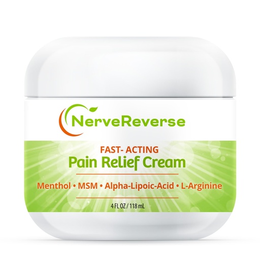 [BRSWGBD4BBYQEH3G] NerveReverse - Neuropathy Pain Relief Cream for feet, Hands, Legs Toes. Large 4 OZ. JAR. Fast-Acting, Maximum Strength Cream with 4% Menthol, MSM, L-Carnitine, L-Arginine, Vitamin E, Vitamin B6