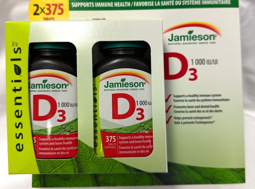 [BRSWGZY2A4JRYDI2] Jamieson Vitamin D3 1000Iu Tablets-(2X375), 750 Count