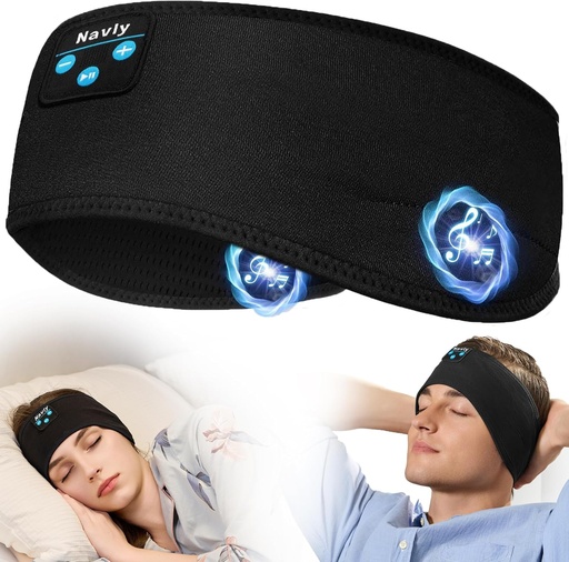 [BRSRAGIHBYMRYE3B] Navly Sleep Headphones, 10Hrs Sports Headband with Soft Cozy Earbuds Comfortable, Headphones Headband with Ultra-Thin HD Stereo Speakers Perfect for Workout,Running,Yoga,Travel