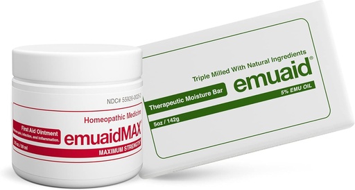 [BRSW2GQ6CAAQGDIY] emuaid EMUAIDMAX Nail Fungus Eradicator Kit - EMUAIDMAX Maximum Strength 2oz with Therapeutic Moisture Bar