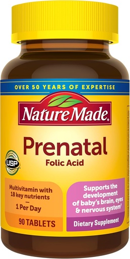[BRSWYAT4CEPGMD3B] Nature Made, Prenatal Multi Tablets, 90 Count