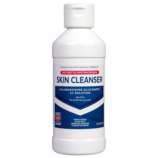 [BRSWYAQZC4FBYYDA] Rite Aid First Aid Antiseptic Skin Cleanser, 8 fl oz | Antiseptic Antimicrobial Wash | Antibacterial Soap | Wound Care Products