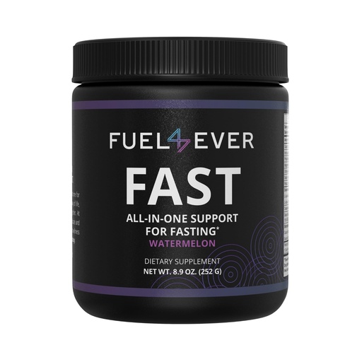 [BRSRMYYTBFYBSA3B] Fuel 4 Ever Fast Fasting Electrolyte Powder | with Creatine, Essential Amino Acids & Green Tea Extract | No Sugar, No Artificial Sweeteners or Ingredients | Watermelon Flavor 30 Servings