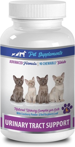 [BRSWGEIBDMFW2GTD] cat Urinary Diet - Urinary Tract Support - for Cats - Natural Formula - CHEWABLE - cat Cranberry Urinary - 1 Bottle (90 Chews)