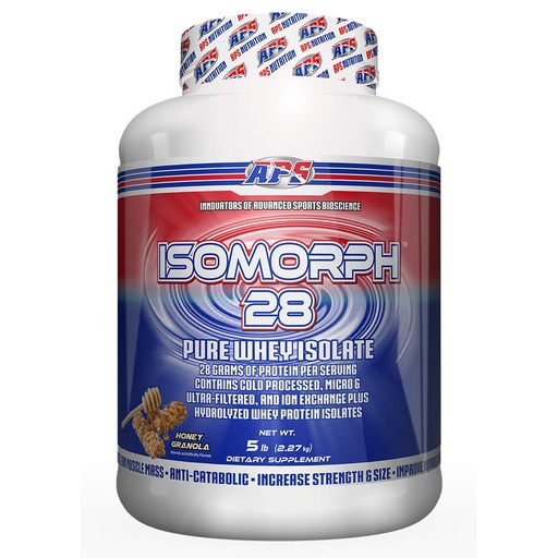 [BRSWGZYYBAPRQAI3] APS Nutrition Isomorph 28 Protein Powder | Pure Whey Isolate | Cold Pressed, Ultra- Filtered, & Ion Exchange Isolates | 28g Protein | 5 Pound (Honey Granola)