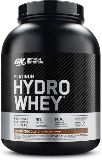 [BRSWIYAYDEDWYE32] Optimum Nutrition Platinum Hidrowhey Proteine Pulbere, 100% Hidrolyzed Whey Proteine Izolate Pulbere, Aroma: Turbo Ciocolata, 40 Servings, 3.61 Pounds (Packaging May Vary)