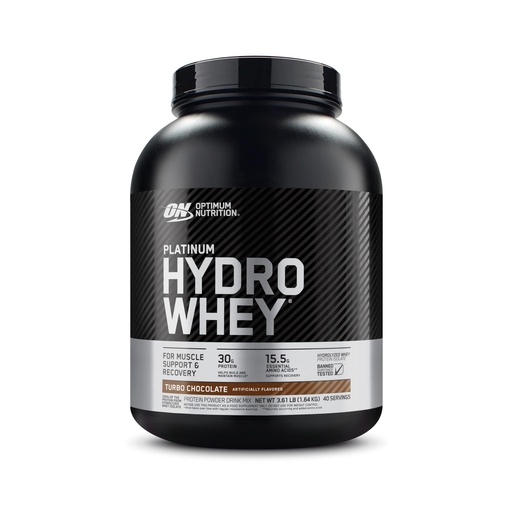 [BRSWIYAYDEDWYE32] Optimum Nutrition Platinum Hydrowhey Protein Powder, 100% Hydrolyzed Whey Protein Isolate Powder, Flavor: Turbo Chocolate, 40 Servings, 3.61 Pounds (Packaging May Vary)