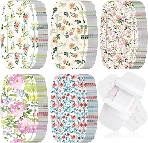 [BRSROCDQPJ6WA2YY] Sinmoe 100 Pcs Large Bandages 2 x 4 Inch Latex Free Big Adhesive Flower Wound Care Flexible Fabric Bandages for Care and Protect Wounds