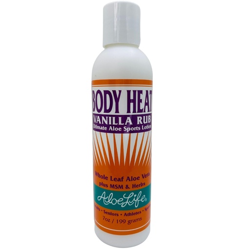 [BRSWIYT3PMDAOELK] Aloe Life - Body Heat Vanilla Rub, Lubricating, Warming Action, Soothes & Relieves Sore Muscles, Safe For Seniors & Athletes, Helps Reduce Tension & Stress, Gluten-Free (7 oz)