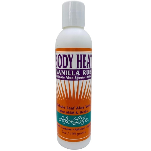 [BRSWIYT3PMDAOELK] Aloe Life - Body Heat Vanilla Rub, Lubricating, Warming Action, Soothes & Relieves Sore Muscles, Safe For Seniors & Athletes, Helps Reduce Tension & Stress, Gluten-Free (7 oz)