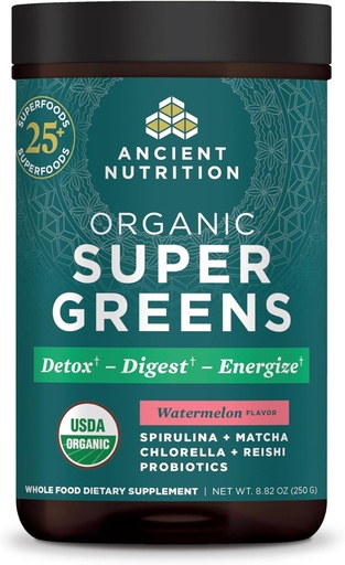 [BRSW2HAKAQNWE3TV] Eski Beslenme SuperGreens Toz Probiyotikleri, Organik Sumelon Flavor Yeşiller, Gerçek Meyvelerden, Sebzelerden ve Herbs'den yapılan, Digestive and Energy Support için, 25 Hizmet, 8.82oz