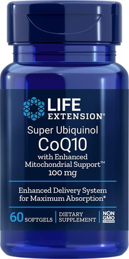 [BRSWIYI2O4BGYELM] Super Ubiquinol CoQ10 with Enhanced Mitochondrial Support 100mg 60 Softgels (Pack of 2)