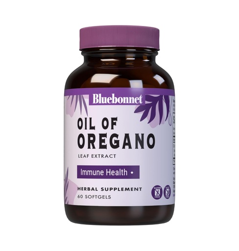[BRSWIYQAO4FGIELI] BlueBonnet Oil of Oregano Leaf Extract 10:1 150 mg - Sustainably Wild Crafted Herbal Supplement for Immune Support - Oregano Oil Capsules for Wellness & Immunity - Non-GMO, Gluten Free - 60 Softgels
