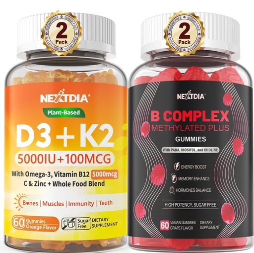 [BRSRAHAPAACAOC3F] Nextdia D3 5000 IU + K2(MK-7) 100 mcg + Vegan Supe