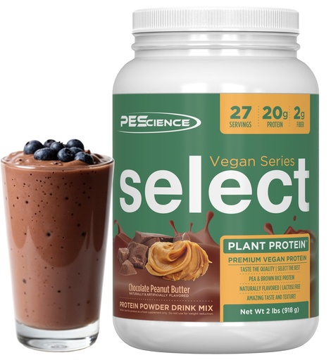 [BRSWY2QRO4HQ4ETP] PEScience Select Vegan Protein Powder, Plant Based Protein Powder, Amazing Taste, Smooth Texture, Pea and Brown Rice Blend, Dairy Free, Lactose Free, Gluten Free - Chocolate Peanut Butter, 27 Servings