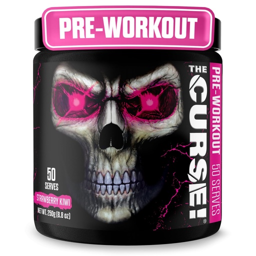 [BRSRAYIHCV6GOALZ] JNX SPORTS The Curse! Pre Workout Powder for Men & Women, Caffeine, Beta-Alanine, Creatine, L-Citrulline, 50 Servings, Strawberry Kiwi Flavor – Boost Energy, Strength & Focus