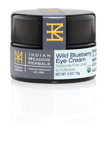 [BRSWI2YZCYHWODAV] Indian Meadow Herbals Wild Blueberry Eye Cream (.5oz) - Under Eye Cream for Puffy Eyes & Fine Lines – Anti-Aging Eye Care w/Organic Herbs, Oils