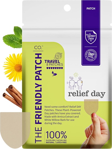 [BRSRAZQ2CMNWCYD3] Daxili Day Patch - Arnica, White Willow Bark, Saffron və Qadınlar və Kişilər üçün Soreness və narahat üçün Peppermint