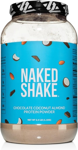 [BRSRMA32CBYRUFIZ] Naked Shake - Chocolate Coconut Almond Protein Powder - Flavored Plant Based Protein from US & Canadian Farms with MCT Oil, Gluten-Free, Soy-Free, No GMOs or Artificial Sweeteners - 30 Servings