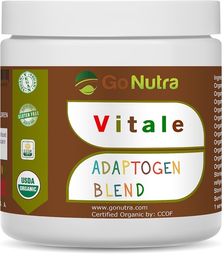 [BRSRMBT2BYMRUFAU] Go Nutra Adaptogen Blend Organic Superfood Smoothie Powder | Adaptogen Supplement with Maca, Ashwagandha, Rhodiola, Ginseng, Mushrooms & More | Superfood Blend Adaptogens Smoothie Booster Powder 8oz