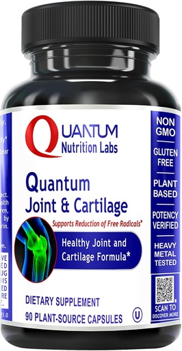 [BRSRAZAHDIMAGFA7] Quantum Joint & Cartilage Support Supplement - для мужчин и женщин, Joint Mobility and Muscle Health, Cartilage Repair, Gluten Free, Plant-Sourced, Non-GMO - 90 капсул