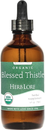 [BRSRAAT2PIOQMEL3] Herb Lore Organic Blessed Thistle for Breastfeeding Support - Liquid Lactation Supplement - 4 fl oz