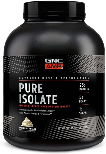 [BRSW2CAOOBYG2YLL] GNC AMP Pure Isolate - Vanilla Custard (70 Servings)