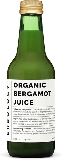 [BRSW2AYCOFYA4333] 100% Organic Bergamot Juice 250ml (Box of 12) - Supports Collagen Production - Rich in Bioactive Flavonoids - Straight from Farm in Italy - Undiluted - No Added Sugar - Non-GMO