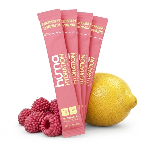 [BRSROZI2BMMBM23D] HUMA CHIA Hydration Drink Mix, Raspberry Lemonade 15 Packets - Low Calorie, High Electrolyte Powder for Sports & Exercise - 100% Natural, 1g Sugar, 10 Cal