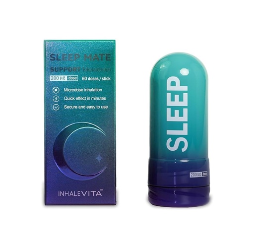 [BRSRAHTQDICBGFDK] Melatonin Inhaler Sleep Aid | 60-Day Supply, Fast-Acting with Advanced Absorption | 0.2mg Low Dose, Zero-Sugar | Wake Refreshed, Portable & Non-Habit Forming