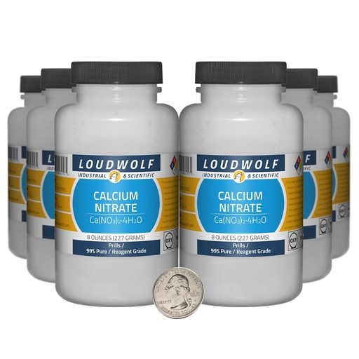 [BRSWYZLYBUJRSYIU] Calcium Nitrate / 3 Pounds / 6 Bottles / 99% Pure Reagent Grade/Prills
