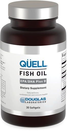 [BRSWIZD7AZYAKGTA] Douglas Laboratories Quell Fish Oil EPA/DHA Plus D | 3:2 Ratio of EPA to DHA Essential Omega 3 Fatty Acids Plus 1,000 I.U. of Vitamin D3* | 30 Softgels