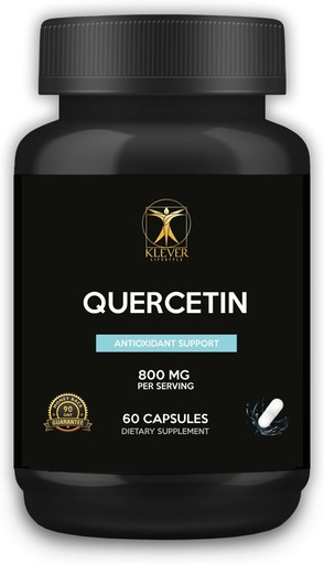 [BRSRAZIZOJ6QEFI3] Klever Lifestyle | Quercetin with Bromelain Supplement | Antioxidant Properties, Brain Health | 60 Capsules | 800mg per Serving
