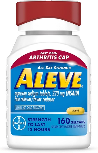 [BRSWGCA7OYPWKYDZ] Aleve Gelcaps Easy avatud artriidi kork, Naproxen Naproxen Naatrium, ravim artriidi valu, 160 krahv