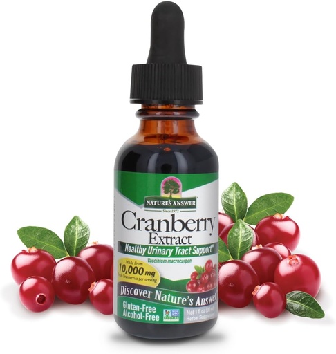 [BRSWIYYMOJ6RGHDY] Nature's Answer Alcohol Free Cranberry Extract, 1 Fluid oz. Potent 10,000 mg Fresh Cranberry