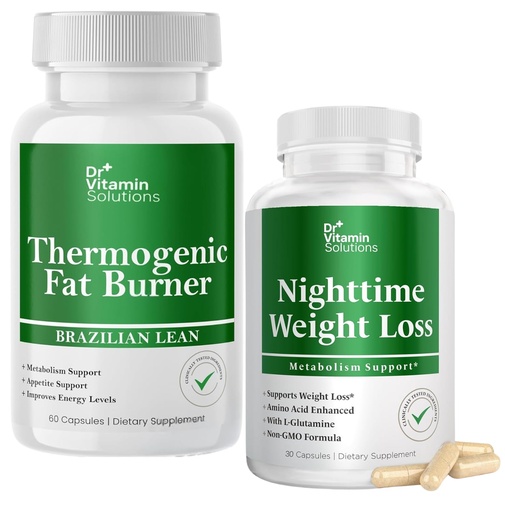 [BRSRAH37OYDRO334] DR VITAMIN SOLUTIONS Thermogenic Fat Burner & Nighttime Weight Loss Pills for Women, Waist Trimmer & Supplements for Bloating for Women & Men, 120 Capsules