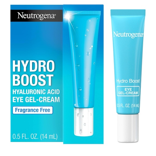 [BRSWIHA3OIIB2ETA] Neutrogena Hydro Boost Under Eye Cream, with Purified Hyaluronic Acid, Keeps Under Eye Area Looking Smooth & Hydrated, Fragrance Free and Non-Comedogenic, 0.5 oz