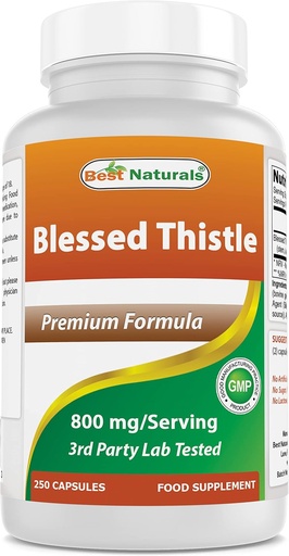 [BRSWGCYPOEHGACIY] Los mejores naturales bendecidos Thistle Breastfeeding Lactation Capsules - 800mg/Serving - 250 Conde