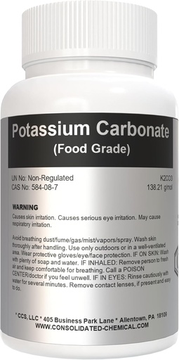 [BRSWI2YOAIARQYLU] Carbonate de potassium 1kg (2,2lb) Teneur alimentaire élevée