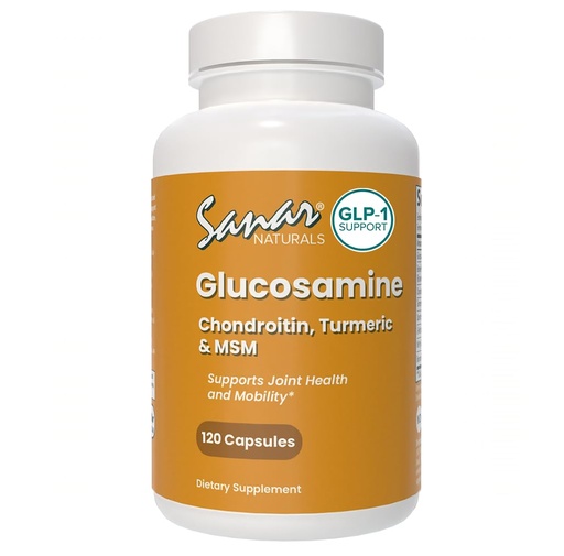 [BRSRA2T3OICG2GTK] Sanar Naturals Glucosamine Chondroitin MSM Turmeric - Joint Support Supplement for Knees, Back, Hands, and Body - Non-GMO, Gluten Free, 120 Capsules