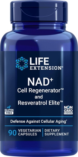 [BRSROA32DN7WODY4] Prolongation de vie Régénérateur de cellules NAD+ et resvératrol Elite, 90 Caps Veg