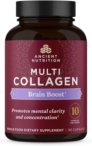 [BRSW2BL5CV5RQ2DG] Antiguo colágeno de nutrición Protein Brain Boost, Collagen Protein Capsules Brain Supplement for Reduced Joint Discomfort, Healthy Skin and Nails, 90 ct