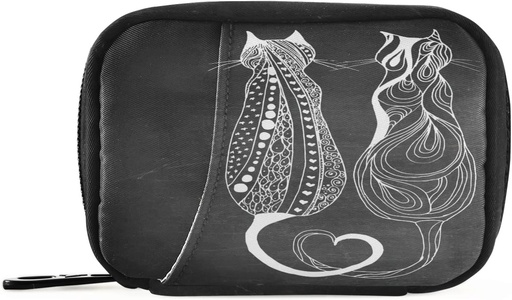 [BRSW2BQPAB4BYYLB] Naanle Vintage Cats 7Day Pill Case Travel Pill Organizer Bag with diamond Weekly Case My Pills Case Compact Dimension for Vitamin Supplement Holder