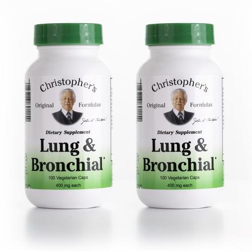 [BRSWKHDQCMIRY2LI] Christopher's Original Formulas Lung & Bronchial Formula - Lung Cleanse for Smokers - Supports Respiratory System with Synergistic Blend of Herbs - Pack of 2